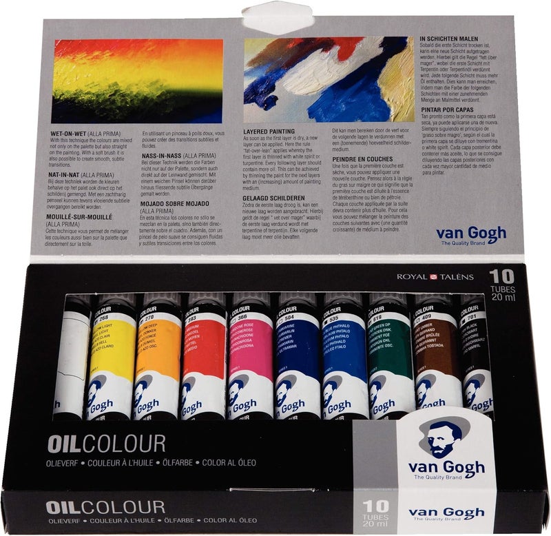 Van Gogh Oil Starter Set P410 - 10 Tubes of 20ml Oil Colour Paints - Image 3