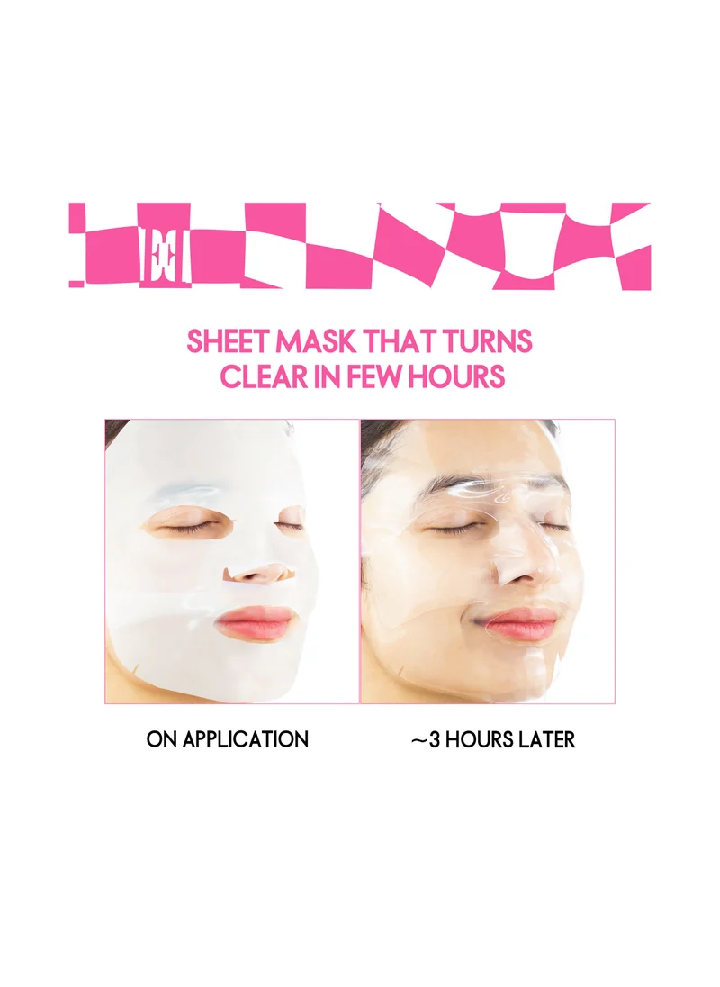ايل ELLE Deep Collagen Color Changing Mask – Anti-Aging, Hydrating & Firming Mask with Collagen, Peptides & Centella – Long-Wear 2-3 Hour or Overnight treatment mask  for Radiant Youthful Skin, Pack of 4
