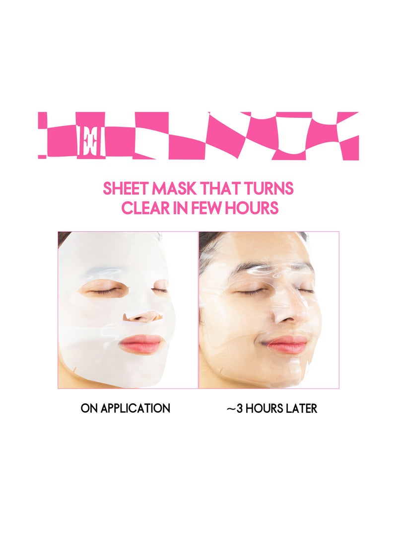 ELLE ELLE Deep Collagen Color Changing Mask – Anti-Aging, Hydrating & Firming Mask with Collagen, Peptides & Centella – Long-Wear 2-3 Hour or Overnight treatment mask  for Radiant Youthful Skin, Pack of 4  - Image 3