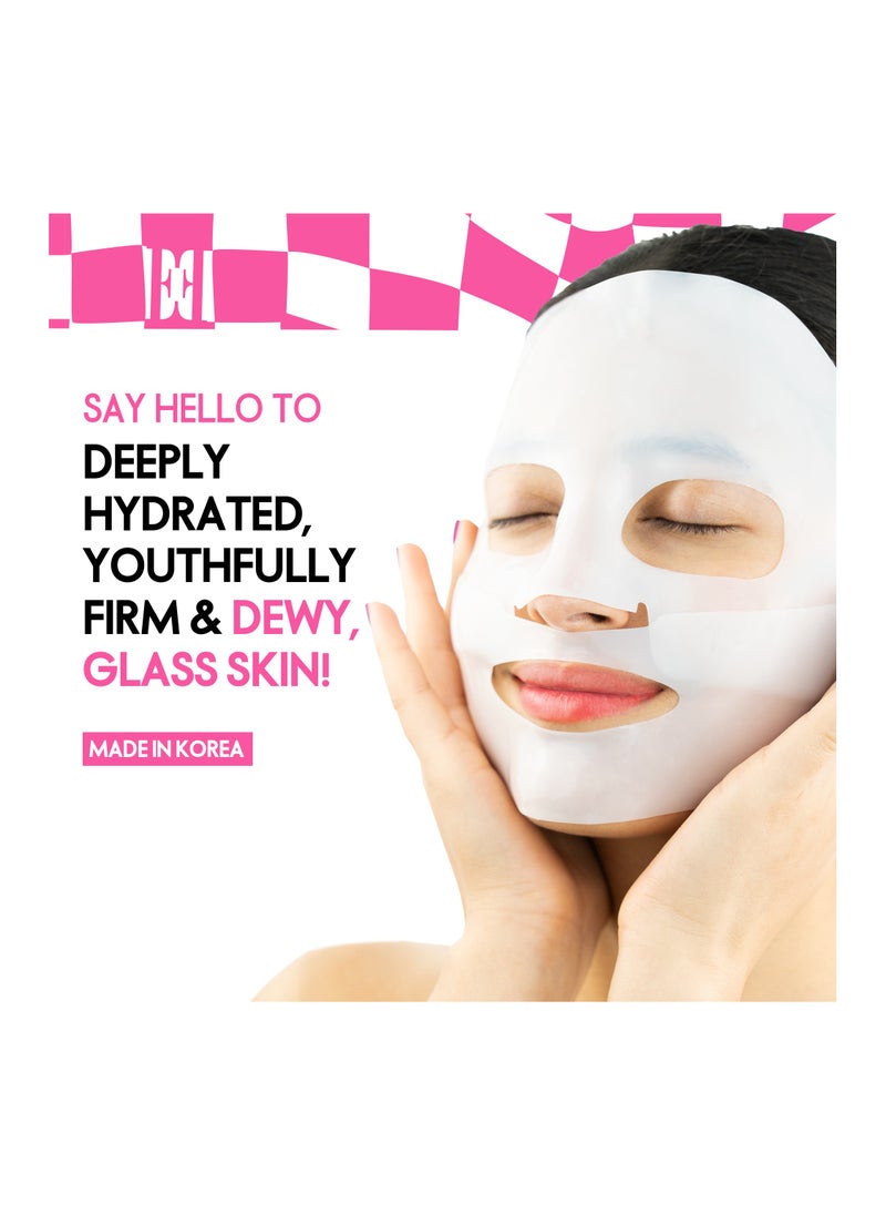 ELLE ELLE Deep Collagen Color Changing Mask – Anti-Aging, Hydrating & Firming Mask with Collagen, Peptides & Centella – Long-Wear 2-3 Hour or Overnight treatment mask  for Radiant Youthful Skin, Pack of 4  - Image 1
