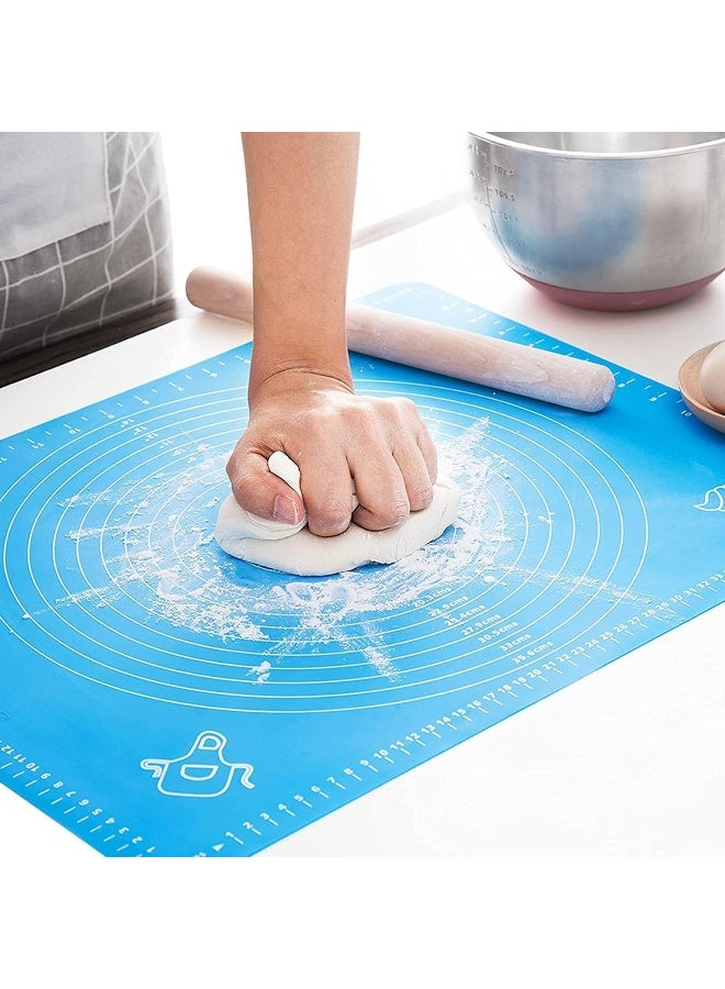 حصيرة خبز سيليكون جديدة من SUPAAR مع قياسات، بطانة مقاومة للحرارة، وسادة مائدة، لوح معجنات، حصيرة خبز سيليكون قابلة لإعادة الاستخدام وغير لاصقة لربات البيوت، عشاق الطهي