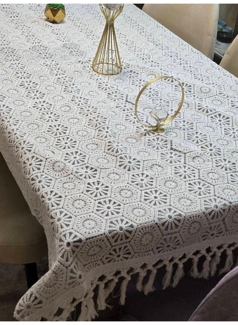 NAMA Modern macrame circular tablecloth, size 210cm * 140cm - Image 2