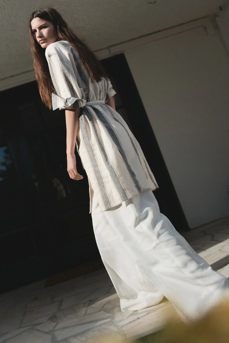 H&M Linen-blend shirt dress