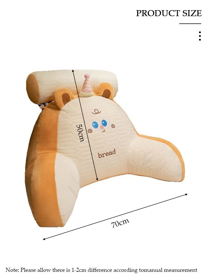 DUNISO Reading Pillow, Large Bed Rest Pillow with Detachable Neck Roll,Backrest with Arms，Pockets and Washable Cover, for Sitting in Bed or Couch-Backrest Reading Pillow Adult Back Pillows for Reading,Watching TV,Gaming,Relaxing - Image 2