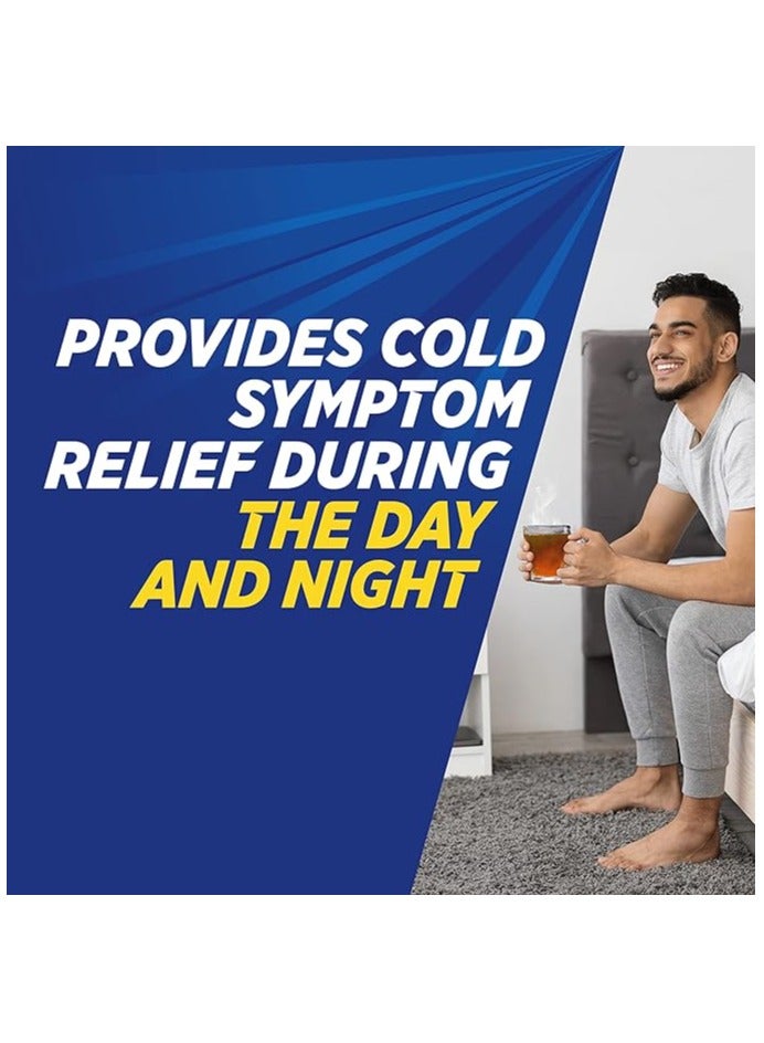 Theraflu Combo daytime and Nighttime severe cold relief honey lemon flavor powder 6 daytime +6 night time & berry burst 6 daytime free - Image 2