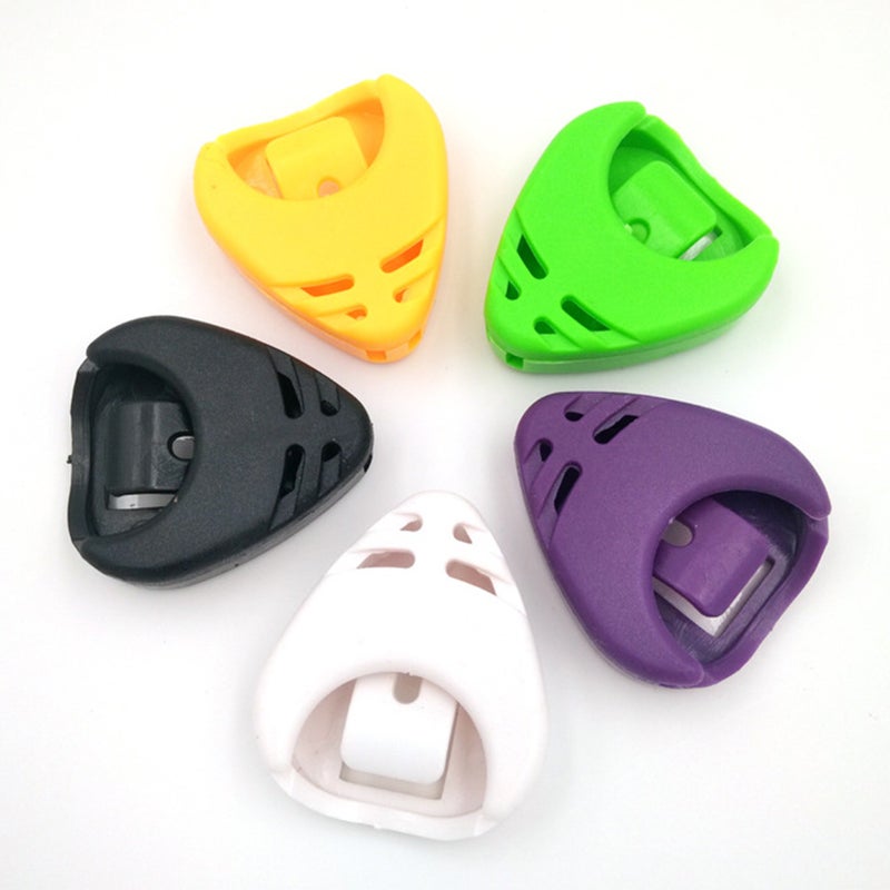 25pcs Portable Guitar Pick Holder Plectrum Case Guitar Accessories Heart-shaped Sticky Guitar Pick Case (Mixed Color) - Image 4