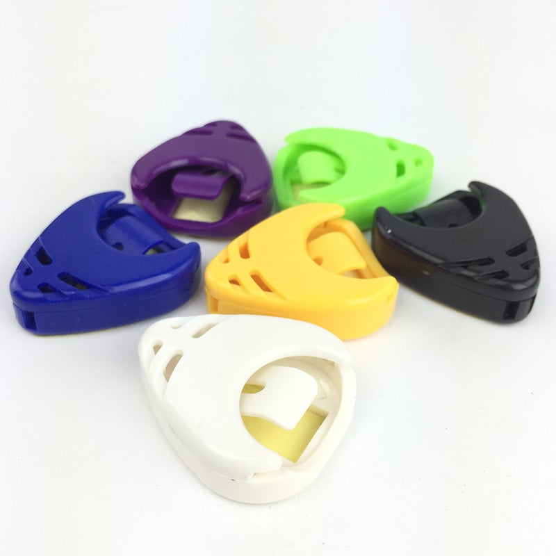 25pcs Portable Guitar Pick Holder Plectrum Case Guitar Accessories Heart-shaped Sticky Guitar Pick Case (Mixed Color) - Image 3