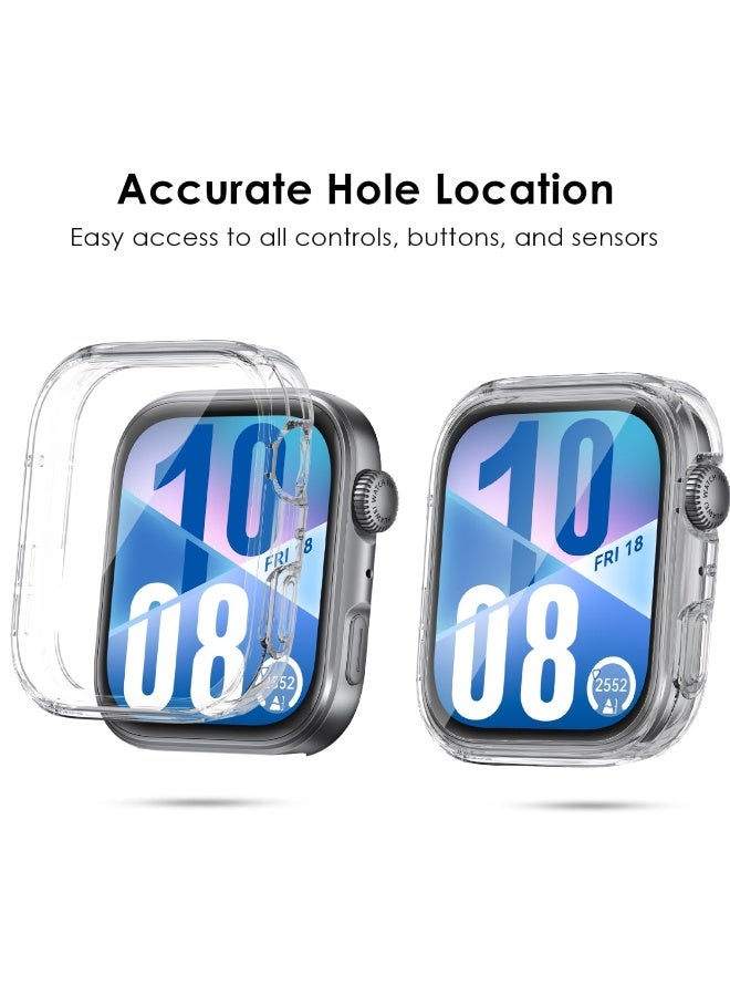 1pcs Case and Screen Protector for Huawei Watch Fit 4, All-around Anti Scratch Shockproof Protective Soft TPU Full Cover Compatible with Huawei Watch Fit4 Smart Watch (TPU Transparent) - Image 5