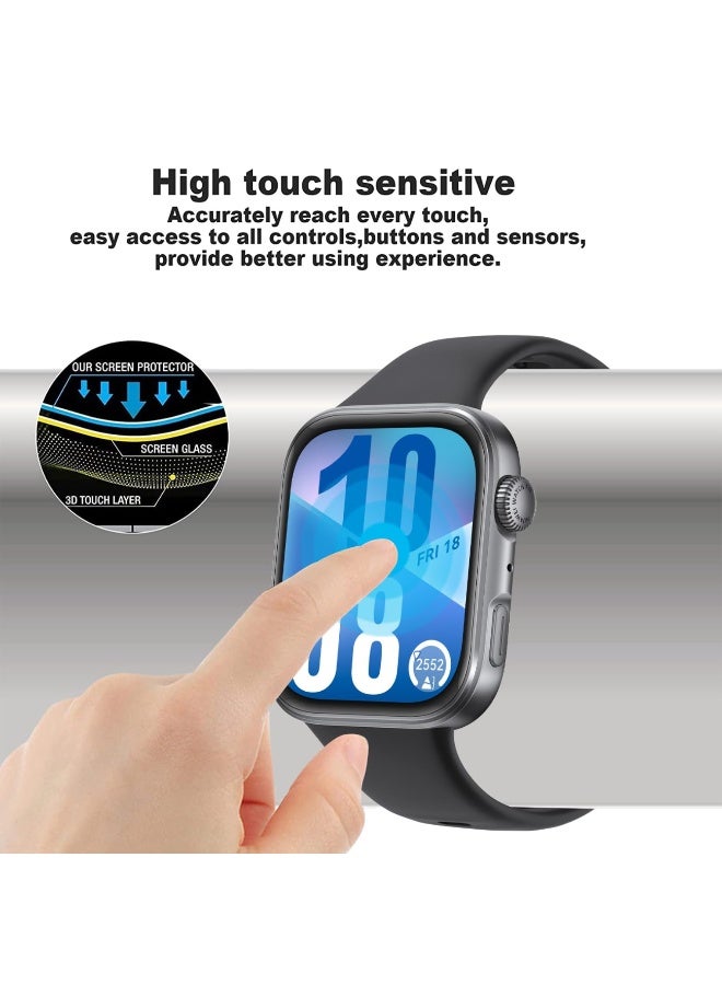 1pcs Case and Screen Protector for Huawei Watch Fit 4, All-around Anti Scratch Shockproof Protective Soft TPU Full Cover Compatible with Huawei Watch Fit4 Smart Watch (TPU Transparent) - Image 4