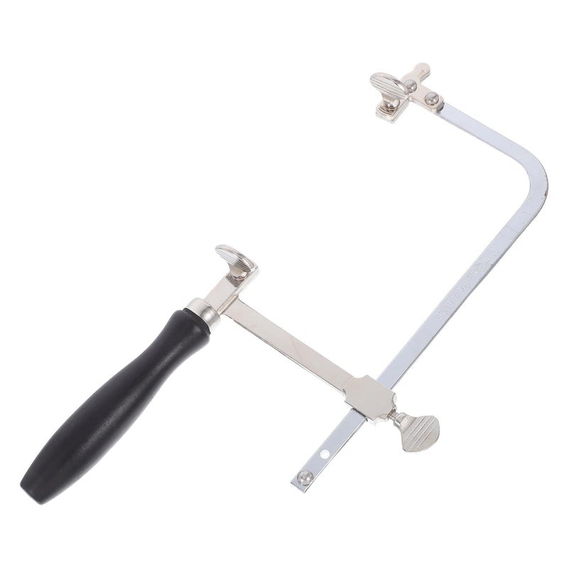 Adjustable U Shaped Hacksaw Frame with Black Handle for Metalwork and DIY Craft Cutting - Image 2