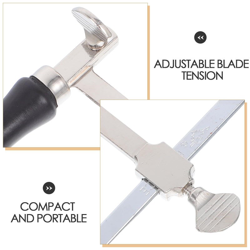 Adjustable U Shaped Hacksaw Frame with Black Handle for Metalwork and DIY Craft Cutting - Image 4