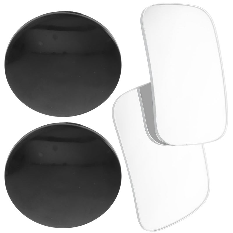 2Pcs Frameless Convex Stick On Blind Spot Mirrors Wide Angle For Car SUV Safety - Image 2