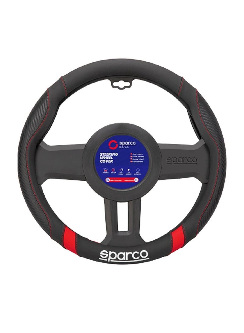 Sparco Steering Wheel Cover - Red Stripes - Image 1