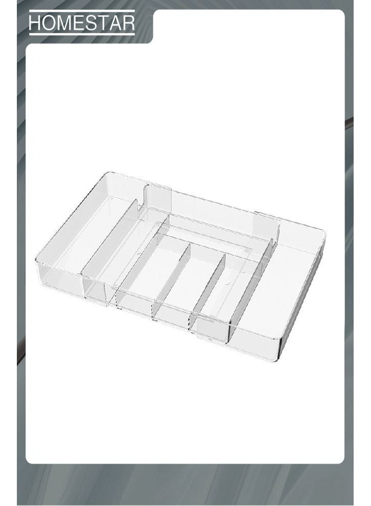 هومستر علبة أدوات قابلة للتوسع لدرج ، حامل الأدوات القابلة للتعديل وأدوات الطعام ، المدمجة البلاستيكية لدرج عقد ملعقات شوك سكاكين - Image 3