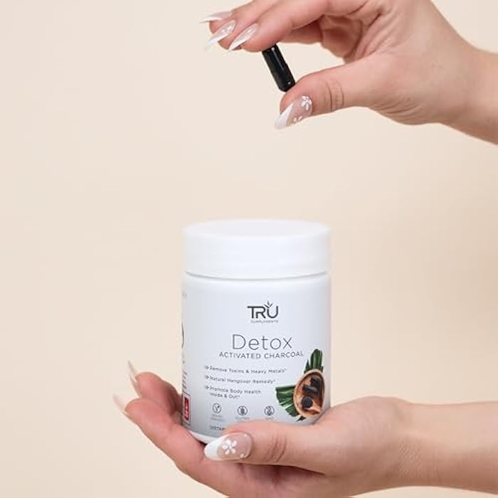 TRU Supplements Detox Cleanse Capsules with Activated Charcoal, Whole Body Cleanse for Bloating Relief & Clear Skin, Vegan-Friendly Natural Detox Support, 60 Servings - Image 4