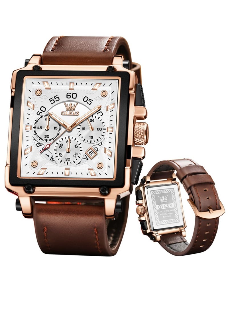 أوليفز ساعة OLEVS للرجال 9919 كرونوغراف مقاومة للماء من الفولاذ المقاوم للصدأ - Image 1