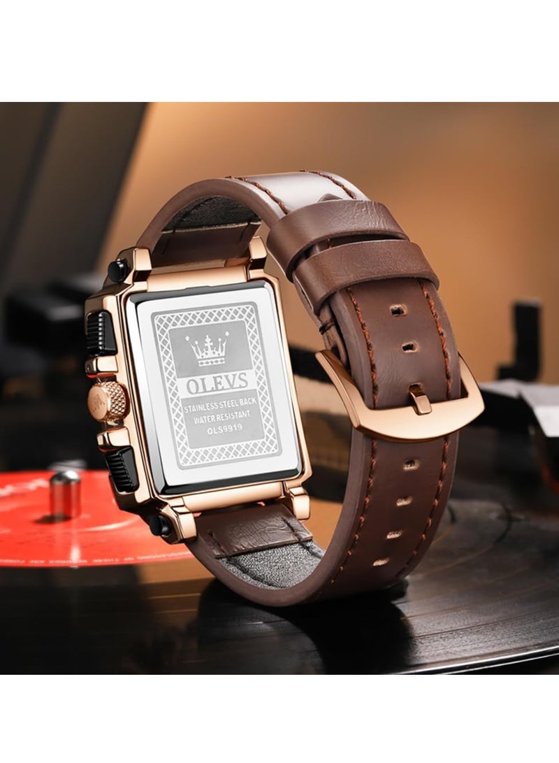 أوليفز ساعة OLEVS للرجال 9919 كرونوغراف مقاومة للماء من الفولاذ المقاوم للصدأ - Image 2