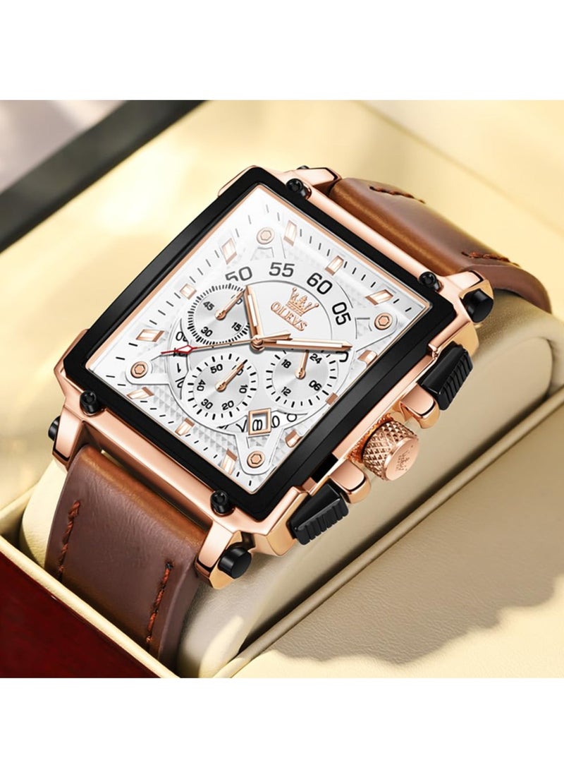 أوليفز ساعة OLEVS للرجال 9919 كرونوغراف مقاومة للماء من الفولاذ المقاوم للصدأ - Image 4