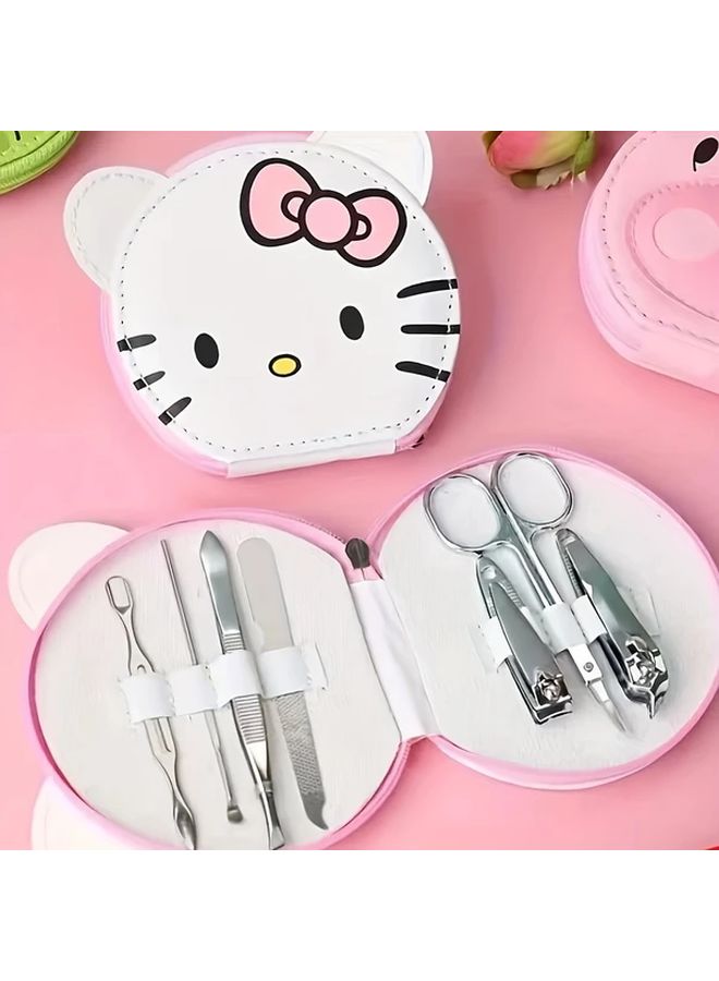 Hello Kitty Nail Care Kit With Stainless Steel Tools In Zippered Storage Case Style Kt - Image 2