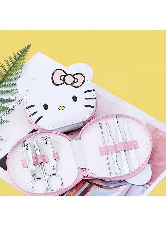 Hello Kitty Nail Care Kit With Stainless Steel Tools In Zippered Storage Case Style Kt - Image 3