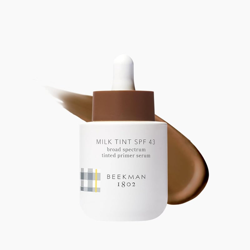Beekman 1802 Milk Tint Face SPF 43  Oxybenzone Free  1 oz  Tinted Mineral Sunscreen Makeup Primer  Moisturizer  Blends Seamlessly  Good for Sensitive Skin  Cruelty Free