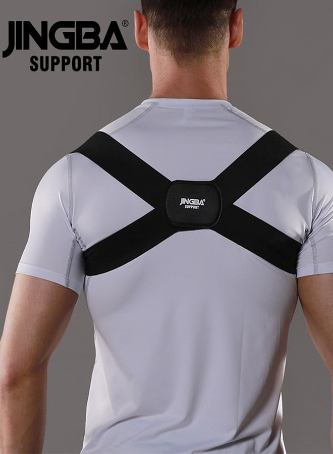جينجبا سابورت مصحح وضعية الجسم للرجال والنساء، دعم الظهر، دعم الكتف، دعم الظهر لآلام أسفل الظهر، مصحح وضعية الجسم لتخفيف آلام الرقبة والظهر، دعم الظهر القابل للتعديل، دعم الظهر لوضعية الظهر - Image 1