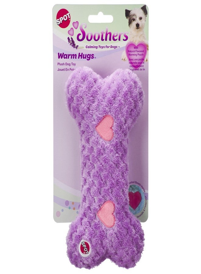 SPOT Soothers Warm Hug Bone - Calming Plush Dog Toy with Lavender Scented Beads, Removable Squeaker, Microwavable Warming Pouch, Separation Anxiety Relief, for Small to Medium Dogs and Puppies, 9in - Image 1