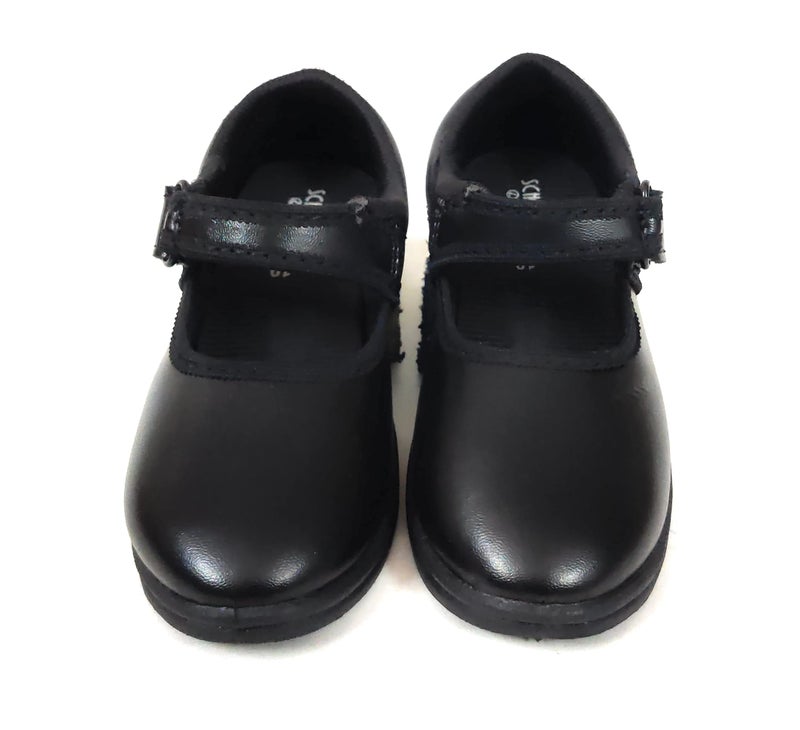 Coolz Girls Black School Shoes Ankle Deluxe (V) Ballerina (Shiny Black, 4_Years) - Image 5