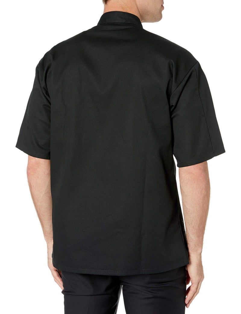 Uncommon Threads womens South Beach Chef Coat Short Slvs Shirt, Black, Large US - Image 2