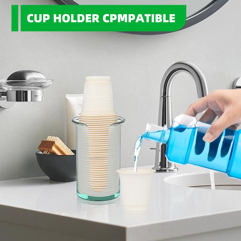 SHAUMN 3 oz 300 Pack Compostable Disposable Bathroom Mouthwash Cups  A Great Replacement for Paper Ones Used for Mini Snack Hot/Cold Drinking Cup For Party Picnic Office - Image 4