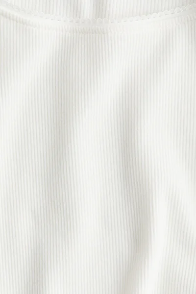اتش اند ام Picot-Trimmed Ribbed Top