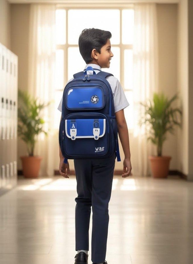 CARAXIS School Bags for Unisex 2-12 Year Stylish Durable 3D Backpack Shoulder School Bags for Unisex Birthday Gift for children,School Bag Foldable Bag Waterproof (Casual Blue) - Image 4