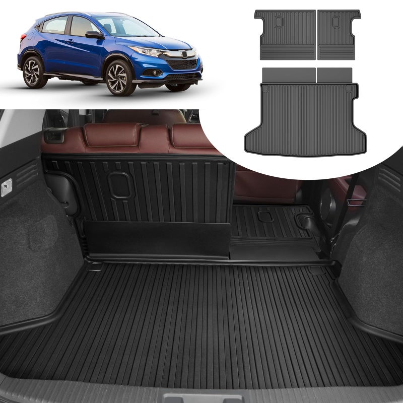 TTX LIGHTING Cargo Liner Backrest Mat Fit for Honda HRV HRV 20162022 AWD Cargo Mat with Backrest Mat Behind 2nd Row Back Seat Protector All Weather Protection Trunk Mat with Back Seat Cover HRV Accessories - Image 3