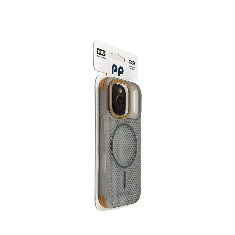 غطاء MagSafe بPC لـ iPhone 16 / 16 Plus / 16 Pro / 16 Pro Max مع تبديد الحرارة ومغناطيس قوي مع ملمس ناعم مع مقاوم للخدش باللون رمادي مغناطيسي لترتيب الأغراض للاستخدام العملي - Image 1