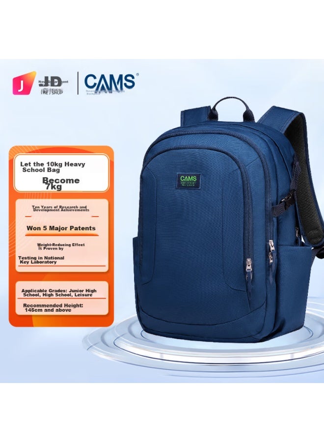 Cams Suspended Weight-reducing Backpack For Middle And High School Students, Uni Shoulder Bag, Spine Protection, Large Capacity S06102 - Image 1