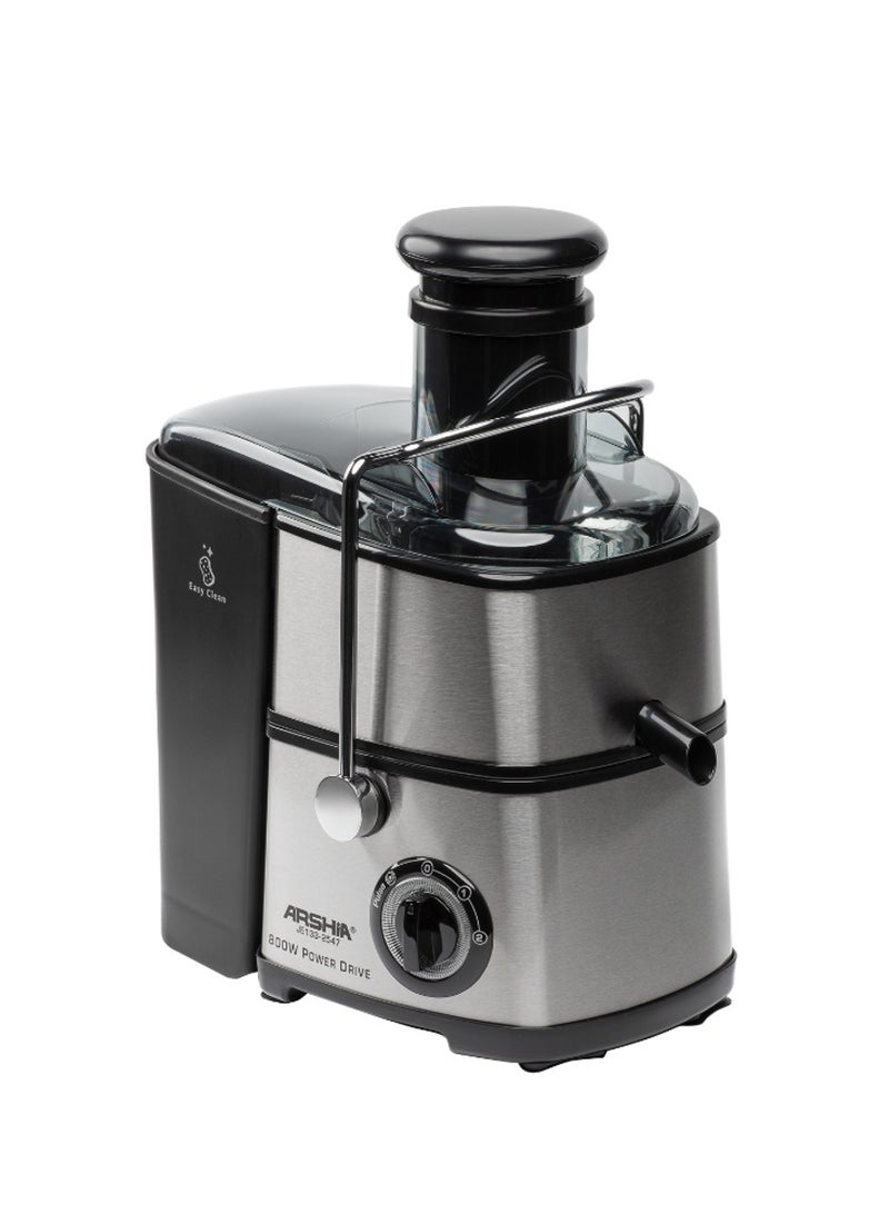 Arshia Electric Juicer 800W – Stainless Steel – 2 Speeds with Anti-Drip Spout - Image 1
