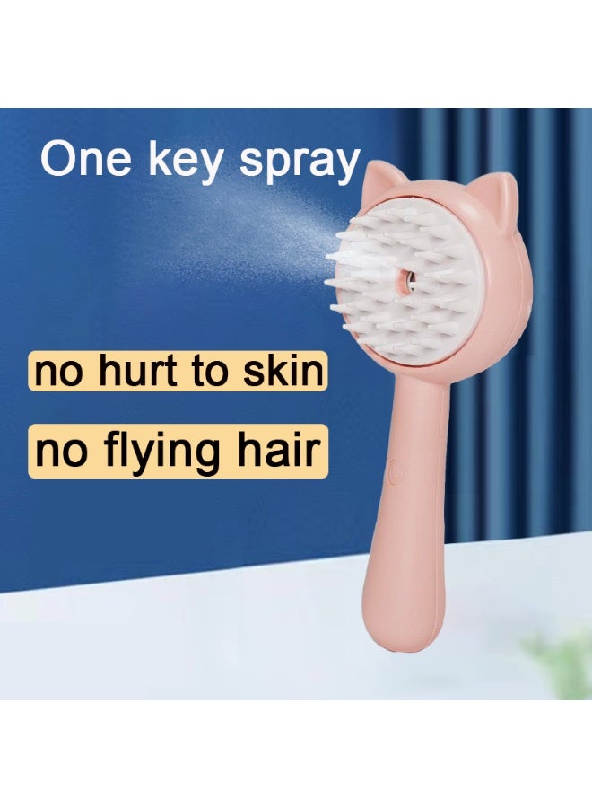 فرشاة رش للقطط والكلاب - مشط للعناية بالحيوانات الأليفة للقطط والكلاب والأرانب، فرشاة ناعمة قابلة لإعادة الشحن مع أطراف ناعمة، تزيل الشعر المتشابك والسائب للحيوانات الأليفة ذات الشعر الطويل/القصير (أزرق) - Image 2