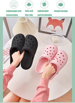 TAPIT Unisex Garden Clogs for Men Women Classic Slippers Adult Water Shoes Quick Drying Sandals for Indoor Outdoor Beach Pool (Pink)  - Image 2