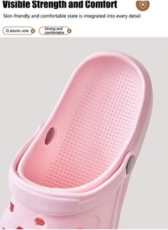TAPIT Unisex Garden Clogs for Men Women Classic Slippers Adult Water Shoes Quick Drying Sandals for Indoor Outdoor Beach Pool (Pink)  - Image 4