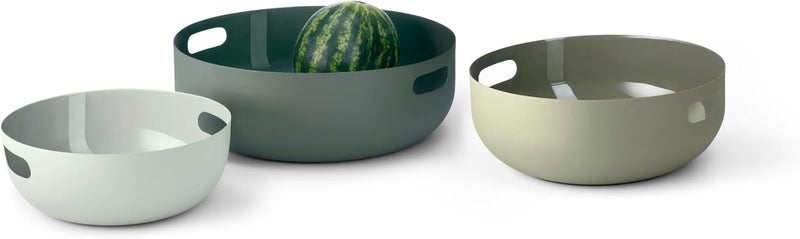 Philippi Copenhagen Pasta Bowl Set of 3  PowderCoated Exterior Enamelled Inside - Image 1
