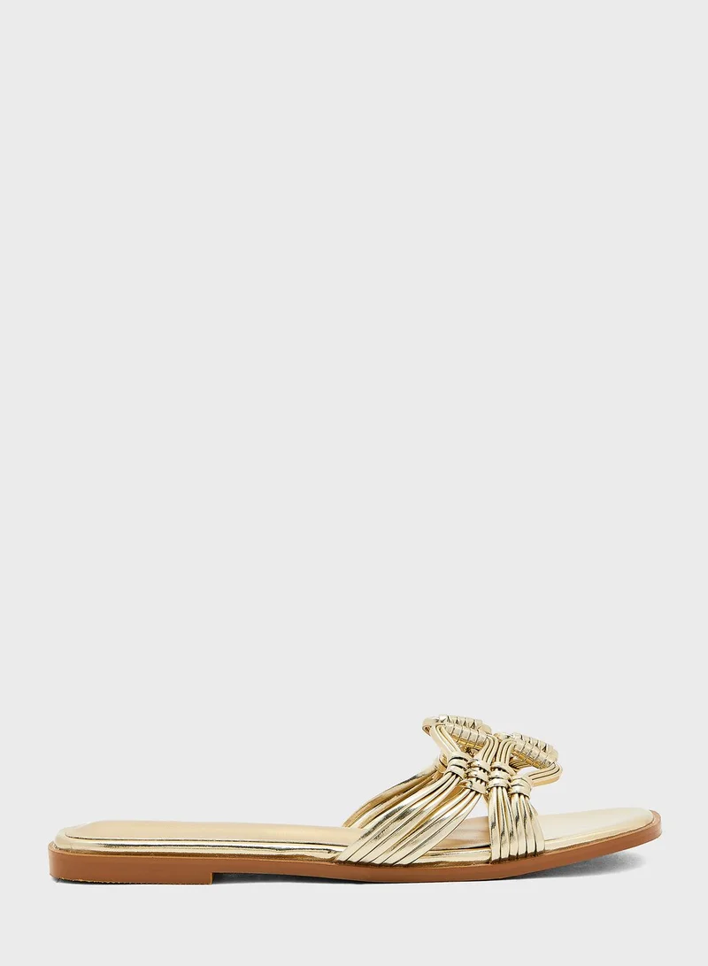 Ella Limited Edition Knotted Strap Flat Sandals