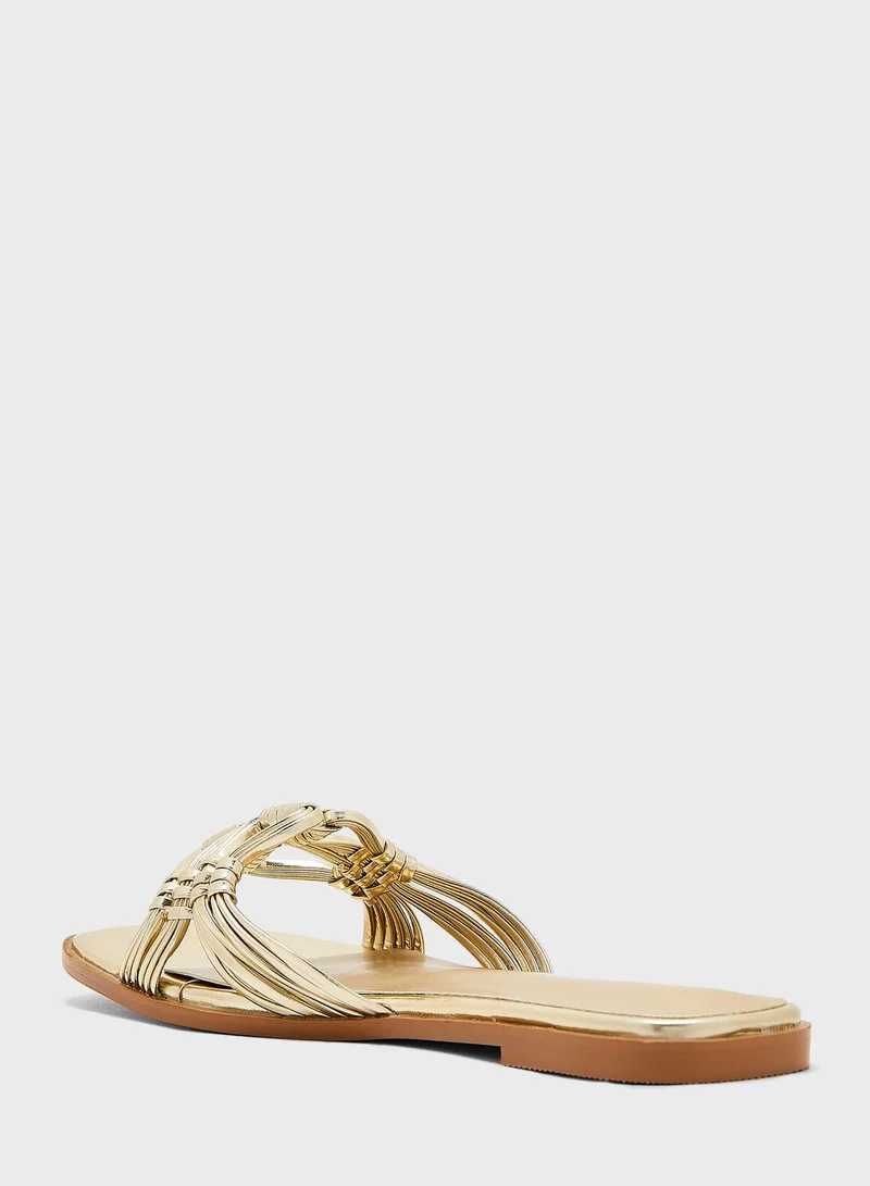 Ella Limited Edition Knotted Strap Flat Sandals