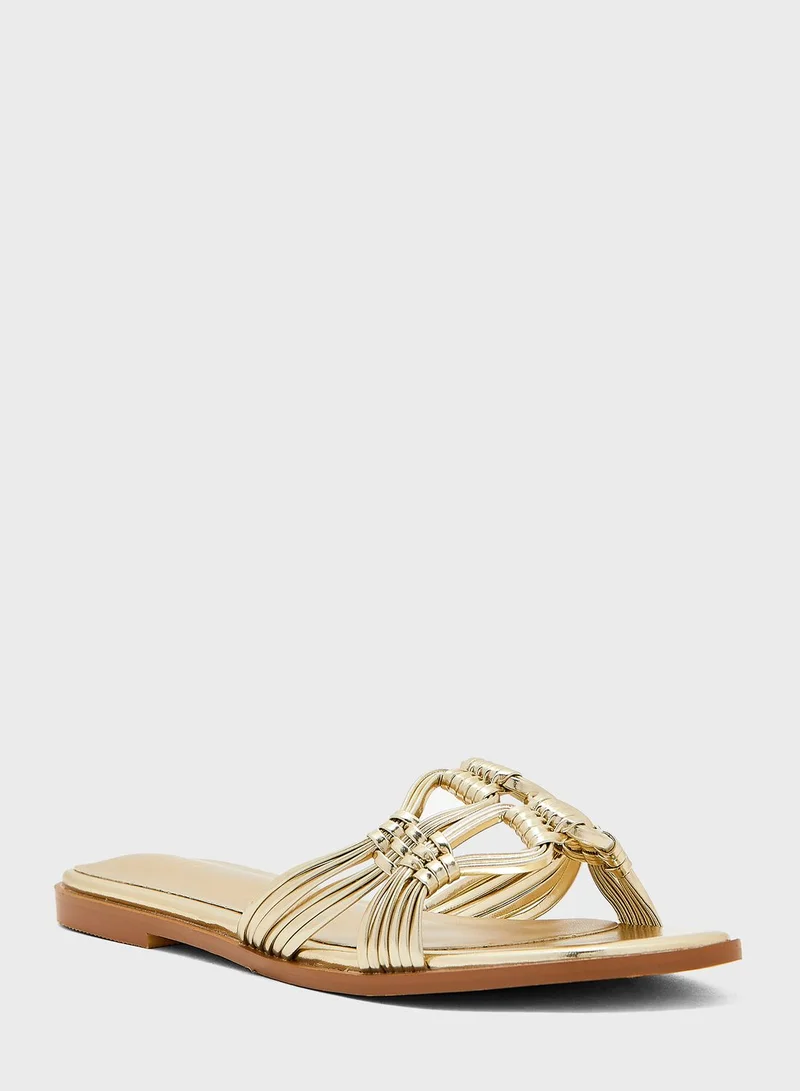 Ella Limited Edition Knotted Strap Flat Sandals