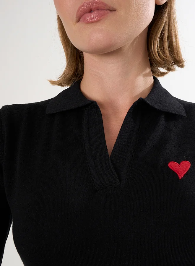 FELIX HARDY Polo Neck Knitted Pullover