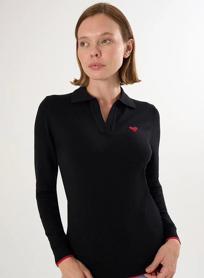 FELIX HARDY Polo Neck Knitted Pullover