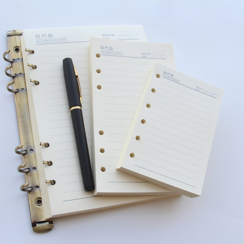 A6 Lined Refill Paper 200 Pages 6 Hole Loose Leaf for Notebooks - Image 1