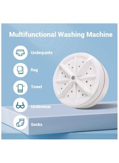Wicofen Mini Washing Machine,Ultrasonic Turbine Washing,Machine Portable Turbo Washing Machine for Travelling,Business Trip,Camping,College Room.Turbo Washer for Cleaning Sock,Underwear,Small Rags.  - Image 2