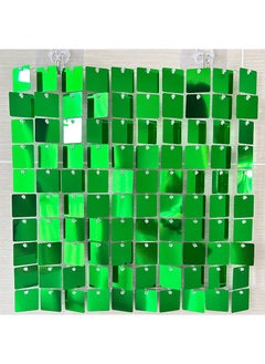Generic 1 x 5 pcs Square Sequin Wall Panel Gatesby Wedding Decor Mirror green jx-2233 