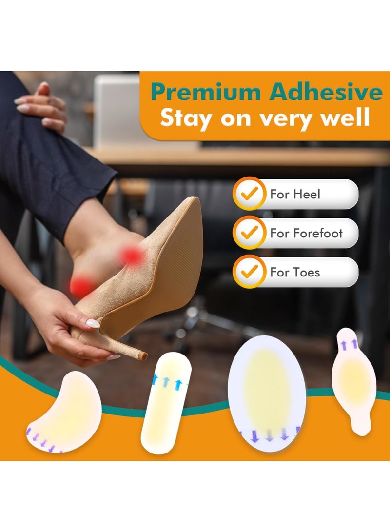 Excefore Blister Bandages, Adhesive Blister Pads, Fast Healing Hydrocolloid Gel Bandages, Blister Bandages for Feet, Shoes, Toes, Heel | Blister Prevention Tape - Assorted Sizes (15 Count Total) - Image 3