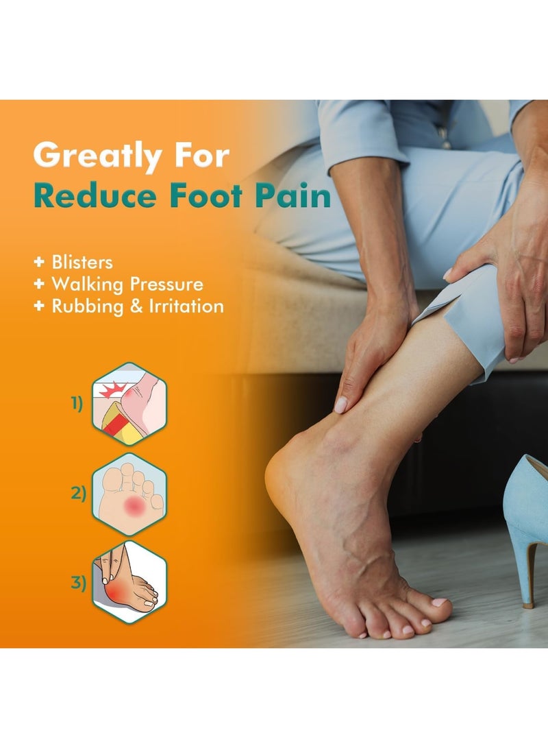 Excefore Blister Bandages, Adhesive Blister Pads, Fast Healing Hydrocolloid Gel Bandages, Blister Bandages for Feet, Shoes, Toes, Heel | Blister Prevention Tape - Assorted Sizes (15 Count Total) - Image 2